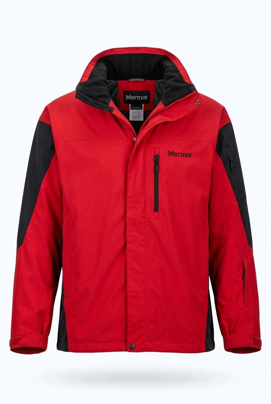 Marmot Tamarack MemBrain Ski Snowboard Jacket Shell Red Black Mens Large L